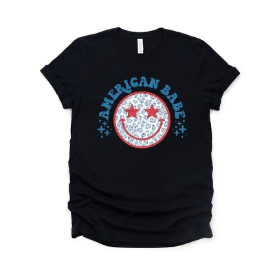 Simply Sage Market Women's Leopard American Babe Short Sleeve Graphic Tee