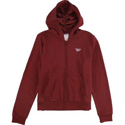 Reebok Womens Fleece Full Zip Hoodie Sweatshirt