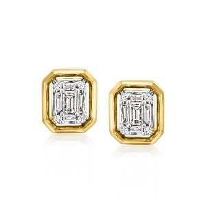 Ross-Simons 0.25 ct. t.w. Diamond Cluster Earrings in 18kt Gold Over Sterling - 1 of 3