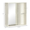 Bathroom Medicine Cabinet with Mirror, Storage Shelf, Over Toilet Bathroom Cabinet Wall Mounted for Living Room and Laundry Room - 3 of 4