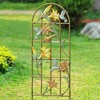 SPI Home Wide Hummingbird Trellis Garden Accent – 39"H Aluminum Outdoor Decor with Nature-Inspired Bird & Bloom Design - 2 of 3
