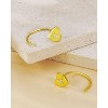 Molenia Small Heart huggie Half Hoop Earrings Women: 14K Gold 925 Sterling Silver Trendy Y2k Open Cartilage Cuff Helix Tiny Earrings Dainty Jewelry - 3 of 4