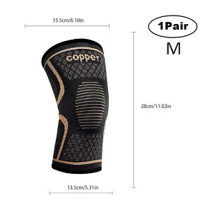 Paaaawaters Copper Knee Braces for Men and Women (1 pair) -Knee Supports Copper Compression Knee Sleeve - 1 of 4