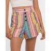 Hurley Womens Button Front Casual Walking Shorts - 2 of 4