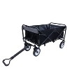 UBSSO Collapsible Utility Wagon Cart with All-Terrain Wheels & Strapping System, 360lbs Capacity, Black - 4 of 4