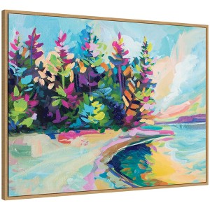 Kate and Laurel Sylvie Saturday In Door County Framed Canvas by Rachel Christopoulos - 1 of 4