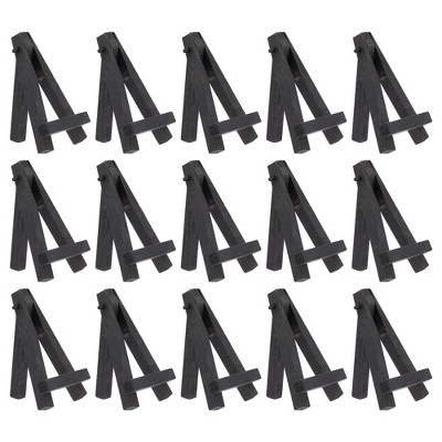 Bright Creations 15 Pack Mini Wood Table Top Easel Stand for Art, Business Cards, Party Invitations, 5 in