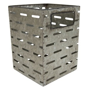 Flower Tin Galvanized Metal Planter - Foreside Home & Garden - 1 of 4