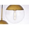 Elegant Lighting Eclipse 5 Lights Brass Pendant With Clear Glass - 4 of 4