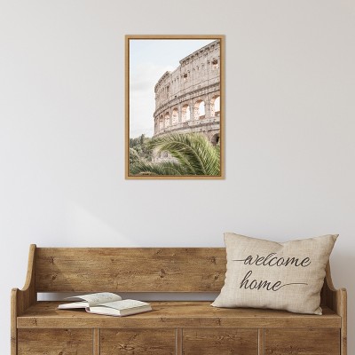 Sylvie Maple Framed Canvas Print of Colosseum in Rome, 16 x 23