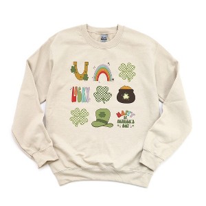 Simply Sage Market Women's Graphic Sweatshirt St. Patrick's Icons Chart - 1 of 3