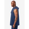 KingSize Men's Big & Tall Lightweight Muscle Hoodie Tee - 4 of 4