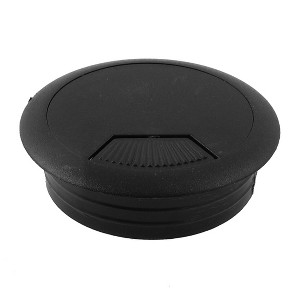 Unique Bargains 50mm Dia Computer Desk Table Grommet Cable Tidy Outlet Hole Cover Black - 1 of 3