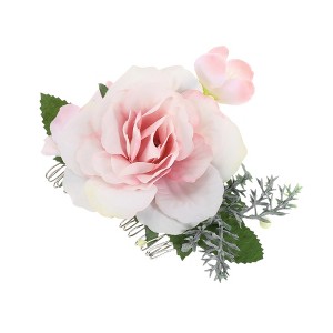 Unique Bargains Women's Flexible Simulated Flowers Hair Clips Comb 1 Pc - 1 of 4