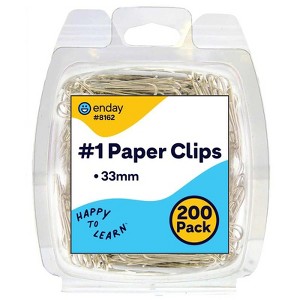 Colored Paper Clips Assorted 100 Pieces (33mm) Paper Clips Medium Size, Sturdy Coated Paper Clips Smooth for Office School and Personal Use - 1 of 1