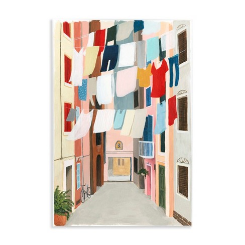 Stupell Industries Laundry Clothesline Between Apartments, 10" x 15" - image 1 of 4