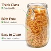51 oz, 3-pack, glass storage jars with lids, large glass jars, striped snap closure design, suitable for canned foods. - 4 of 4