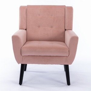XINGHANZHENXUAN Modern Accent Chair, Armchair for Living Room, Bedroom & Home Office, Black Frame - 1 of 4