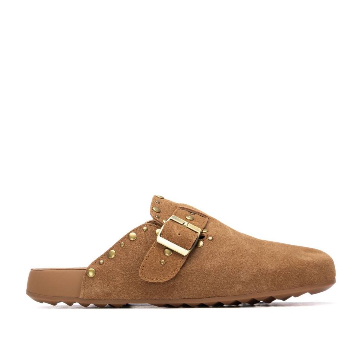 Женские сабо XTI Women's Suede Clog Mule Flats 145121 Camel 8 — фото 2