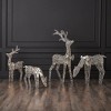 Christmas Metallic Silver Reindeer 36" Tall, Pre-Lit w/ 140 Micro Warm White LED Lights, Plug In - 4 of 4