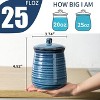 3-Piece Vintage Ceramic Canister Set with Airtight Lids, 25oz, Navy - 2 of 4