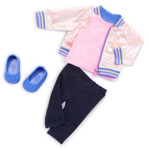 Our Generation Love To Shine Pink Bomber Jacket Outfit For 18 Dolls :  Target