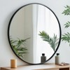 Aoibox Round Mirror with Shatterproof Design, High-Definition Reflection, Black Metal Frame, Easy Installation for Living Room, Bathroom, Vanity - 4 of 4