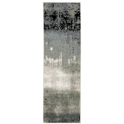 Oriental Weavers Caravan 5571H Blue/ Green Indoor Area Rug - 2'3" x 7'6"