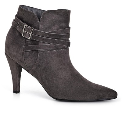 Women's Plus Size Wide Fit Sultry Ankle Boot - Steel | City Chic : Target