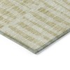Beige And Tan Striped Washable Indoor Outdoor Area Rug - 4 of 4