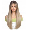 Jessie's Wig Long Straight Brown Synthetic Hair With Blonde Roots Heat Resistant Synthetic Hair Wigs For Women 26 Inch - 2 of 4