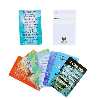 24-Pack Plastic Bible Scripture Encouragement Cards, Christian Inspirational Prayer Verses, Wallet Size, 3 X 2 inches