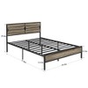 VECELO Bed Frame with Wooden Headboard, Heavy-Duty Platform Bed - 3 of 4