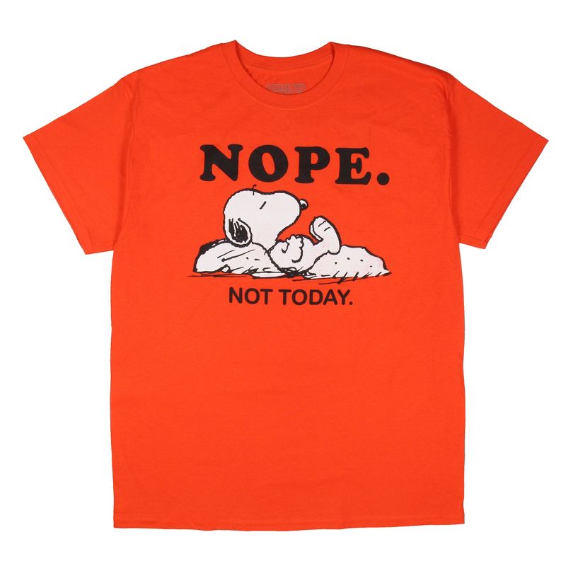 Peanuts Men's Snoopy Nope. Not Today... Sleeping Graphic T-Shirt, 1 of 4