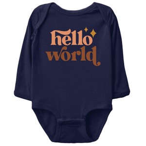 The Juniper Shop Boho Hello World Long Sleeve Bodysuit - 1 of 4