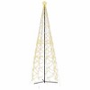 Aghana Digitals 5x16ft Warm White 1400 LED Christmas Cone Tree with Star Topper, 8 Modes, - 2 of 4
