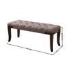 NicBex 16"Wide Upholstered Bench,Modern Ottoman with Wood Legs and Tufted Design for Living Room,Entryway - 3 of 4