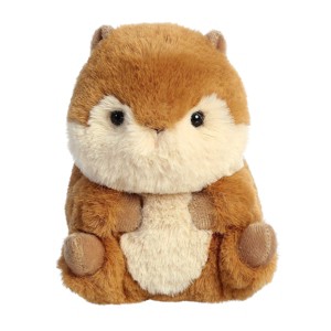 Aurora Mini Romper Chipmunk Rolly Pet Round Stuffed Animal Brown 5" - 1 of 4