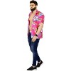 LA LEELA Men's Beach Short Sleeve Funny Santa Claus Party Dress Shirt Holiday Ugly Christmas Tree Hawaiian shirts for Men - 3 of 4