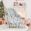 Lomsoe Cozy Printed Blanket Blanket, Flannel Throw Size for Home Decoration, Ultra Soft Throw, Christmas Light. - 2 of 4