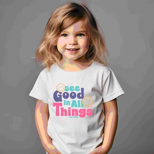 The Juniper Shop SmileyWorld See Good In All Things Toddler Short Sleeve Tee - 1 of 4