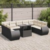 vidaXL Garden Sofa Set Black PE Rattan Extra Large Garden Sofa Set - 2 of 4