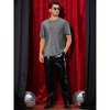 Lars Amadeus Men's Party Shiny Club Short Sleeve Glitter T-Shirt - 2 of 4