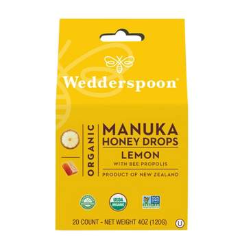 Wedderspoon Organic Manuka Honey Drops - Lemon - 4oz