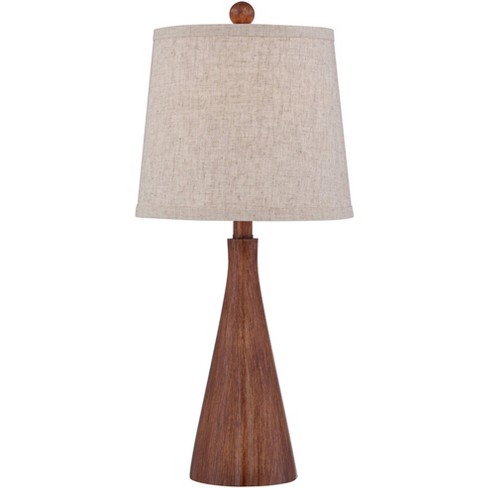 High Wood Cone Oatmeal Drum Shade, Target End Table Lamps For Living Room