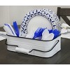 AuldHome Design Large White Rustic Caddy; 4-Section White Enamelware Farmhouse Style Organizer w/ Handle - 2 of 4