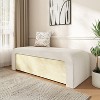 CAVINAS Modern Storage Ottoman Bench with Plush Boucle Upholstery,Sleek Wooden End-of Bed Bench with 1 Drawer,300lbs Capacity,White - 2 of 4