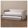 Twin Camino Modern Daybed with Trundle & High Density Foam - Baxton Studio - 4 of 4