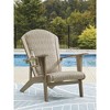 Signature Design by Ashley Coastal Reef Adirondack Chair - Antiqued Eucalyptus Wood with Handwoven Resin Wicker, Beige - 2 of 4