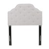 Modern Headboard, Upholstered Queen Headboard, Curved Integrated Design Button Tufted Full Size Headboard,41.50'' x 3.25'' x 54.25''(3.46*0.27*4.52) - 3 of 4